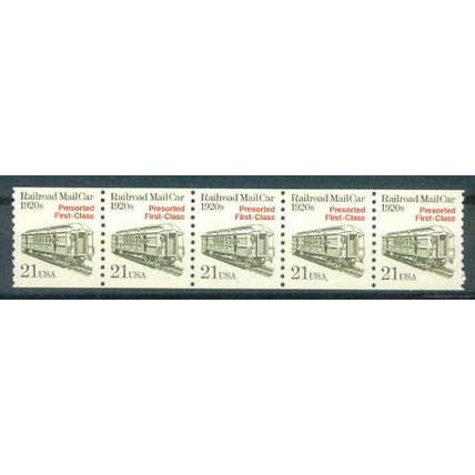 2265 21c Mail Car Fine MNH Dry Gum PNC 1/5 V0480