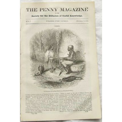 1838 The Penny Magazine No. 424 enamelling dial-plates, Sardis, Egyptian Room BM