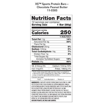 XS™ Sports Protein Bars – Chocolate Peanut Butter