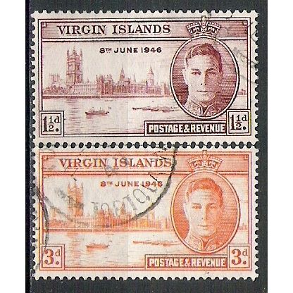 British Virgin Island N° 86/87 YVERT OBLITERE ( USED )