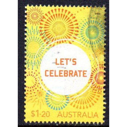 AUSTRALIA: 2023, $1.20 SPECIAL OCCASIONS, LET'S CELEBRATE, USED STAMP. 590/591