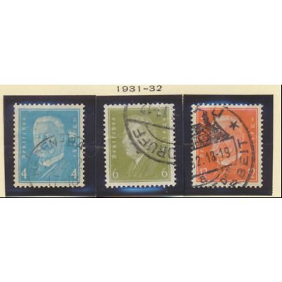 Germany Stamps Scott #367, 369, & 373, Used