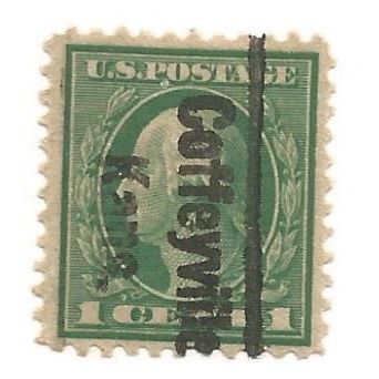 PRECANCEL- T&T COFFEEVILLE, KS 419 ON 1c SPELLING ERROR viile