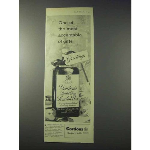 1959 Gordon's Gin Ad - One of the Most Acceptable Gifts