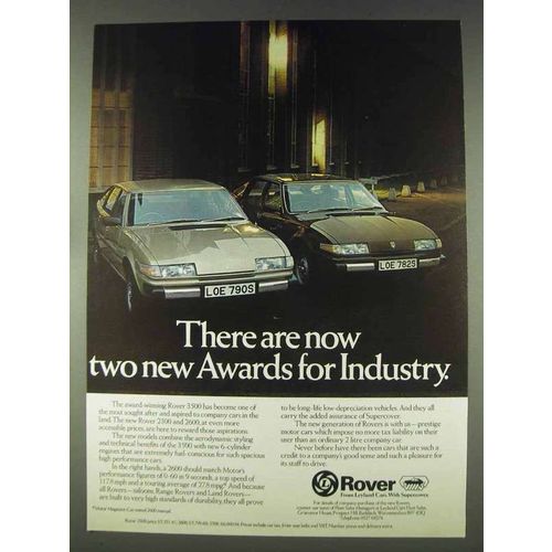 1978 Rover 2600 and 3500 cars Ad - Now Two New Awards