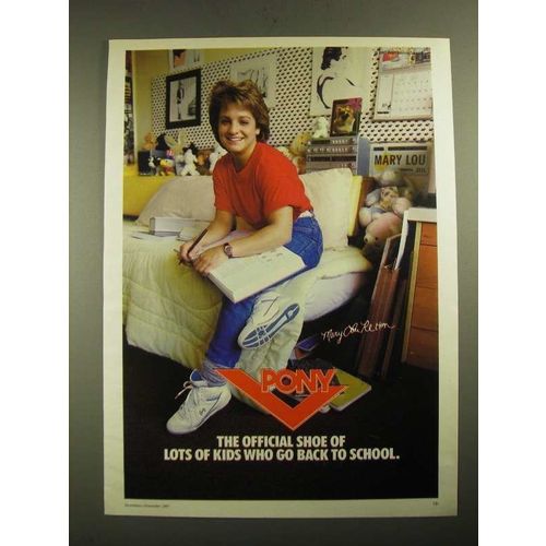 1987 Pony Shoes Ad - Mary Lou Retton - Go Back to School