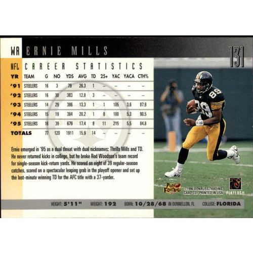1996 Donruss Football Ernie Mills #131