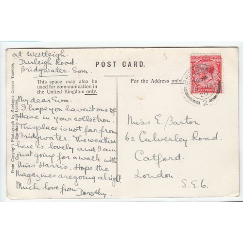 North Newton Church near Bridgwater Somerset 1920 Postcard Montague Cooper