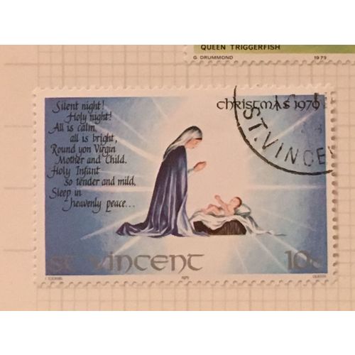 St Vincent 1979 Xmas Silent Night 10c Virgin & Child Used SG 621 Sc 587 stamp