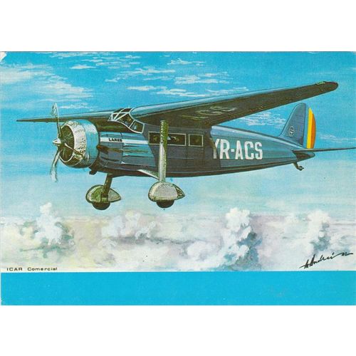 Tarom Romanian Air Transport Icr Comercial Civil Aircraft Postcard (A20478)