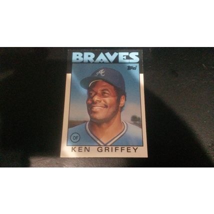 1986 Topps Traded Card # 041T Ken Griffey Excellent (5) Atlanta Braves