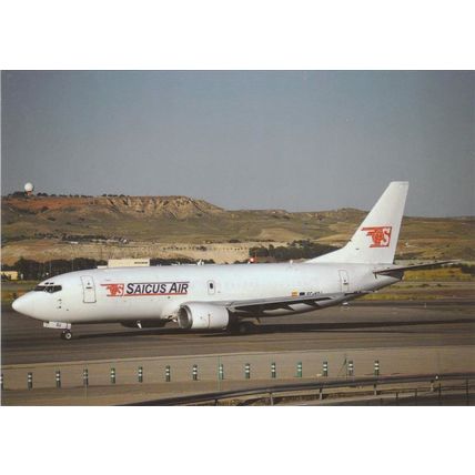 Saicus Air Boeing B737 301 Civil Aircraft Postcard (A22451)