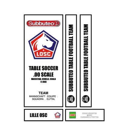 Tabletop Football Subbuteo Box Label Club Lille OSC (FRA) 2020 away 3rd