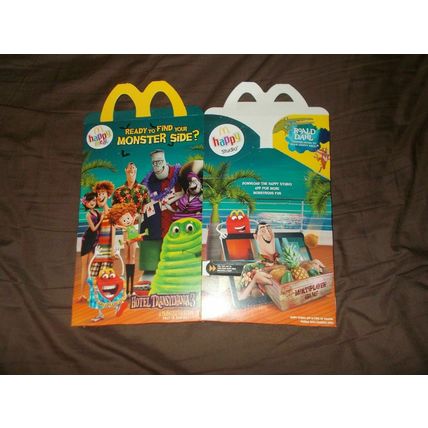 U.K McDonalds happy meal empty box Hotel Transylvania 3 2018 U.K