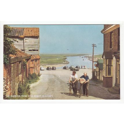The Harbour from High Street Blakeney Postcard Norfolk