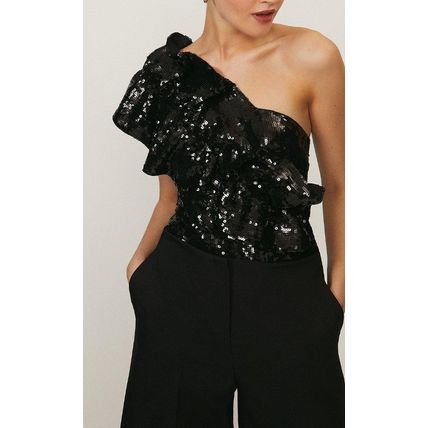 COAST Black Sequin Embellished One Shoulder Top BNWT (RARE & COLLECTABLE)