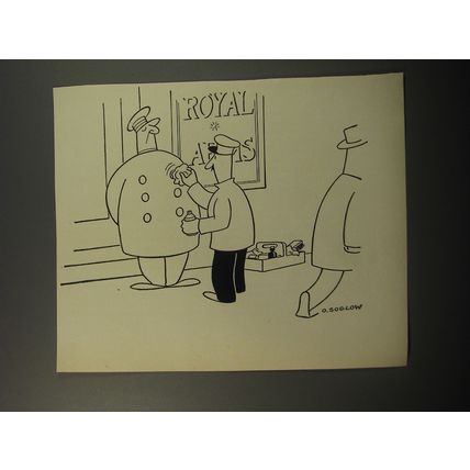 1950 Cartoon by Otto Soglow - Doorman