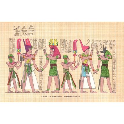 Scene Of Pharaoh Amenkepeshef Egyptian Egypt Old Postcard