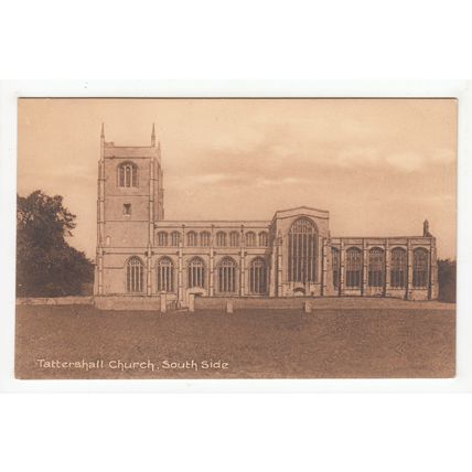 South Side of Church Tattershall Postcard Lincolnshire Local Publisher J Wells