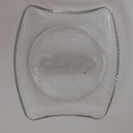 Holiday Inn Hotel Ashtray Textured Clear Glass Embossed Vintage Please READ