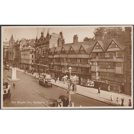 Old Staple Inn, Holborn, London, 1930 - Valentine's RP Postcard