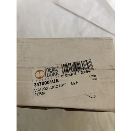 new METAL WORK V3V 200, 3470001UA PNEUMATIC LOCKOUT VALVE, DG