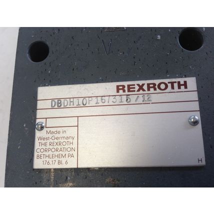 NEW OLD REXROTH DBDH10P16/315/12 PRESSURE RELIEF VALVE, DBDH10P16,DG