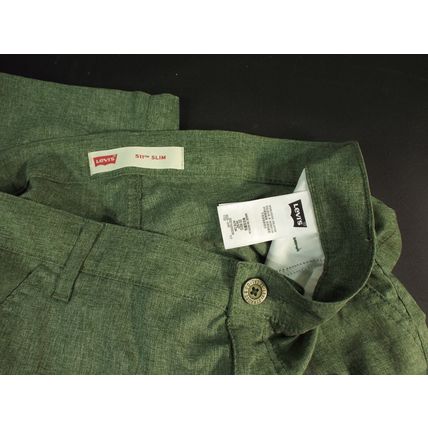 LEVI'S 511 SHORTS MEN'S 30 SLIM FIT STRETCH DENIM Lightweight Green 21 Outseam