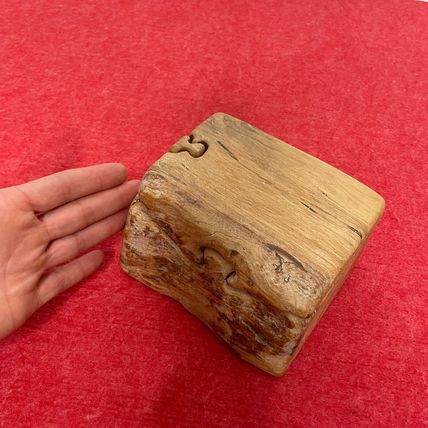 Unique Puzzle Box Handmade Vintage SIGNED Wooden Gift Box Trinket Box