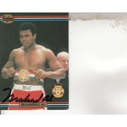 MUHAMMAD ALI 1991 AUTOGRAPHED BOXING HALL OF FAME WORLD HEAVYWEIGHT CHAMPION