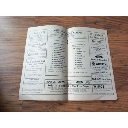 1971/72 Boston United vs Wigan Athletic - Northern Premier League * FREE P&P *