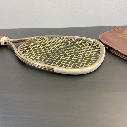 Vintage Metal Slazenger Tennis Racquet, Rover Taiwan, Leather Original Cover, Sp
