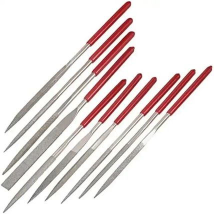 10 DIAMOND NEEDLE FILE SET JEWELLERY GLASS METAL STONE MODELING TRAINS CRAFT ART