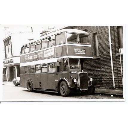 Black & White Photograph of Merthyr Tydfil Corporation Transport - HB 6637
