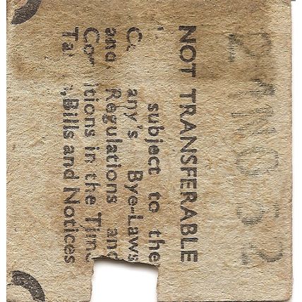 Liverpool Overhead Railway Edmondson Ticket - Canada to Seaforth Sands