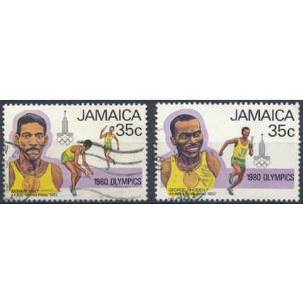 Olympic Games, Moscow: Wint & Rhoden - Jamaica 1980 - F H - SG 499 & 502