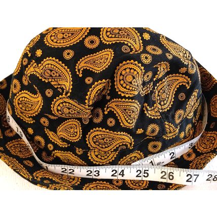 KBEthos Black & Gold Cotton Bucket Fisherman Hat One Size Adult