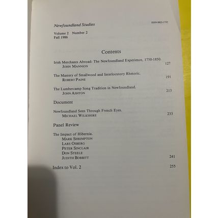 Newfoundland and Labrador Studies,Spring 1986-Vol 2 No.1