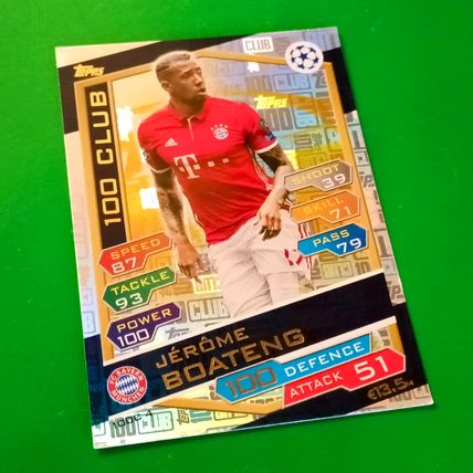 2016/17 TOPPS MATCH ATTAX Champions League Jerome Boateng #100 CLUB C4