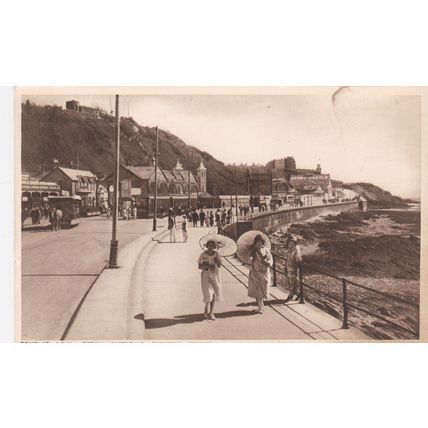 B764. DOUGLAS - DERBY CASTLE @ ELECTRIC STATION PRINTED POSTCARD