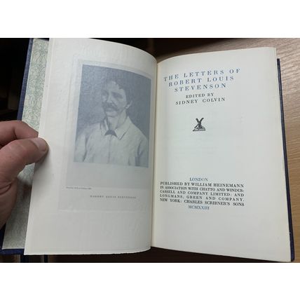 RARE* 1923 THE LETTERS OF ROBERT LOUIS STEVENSON VOL 23 ANTIQUE BOOK (P6)