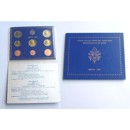 Vatican 2007 - Set of 8 Euro Coins (BU) .. 'VERY RARE'