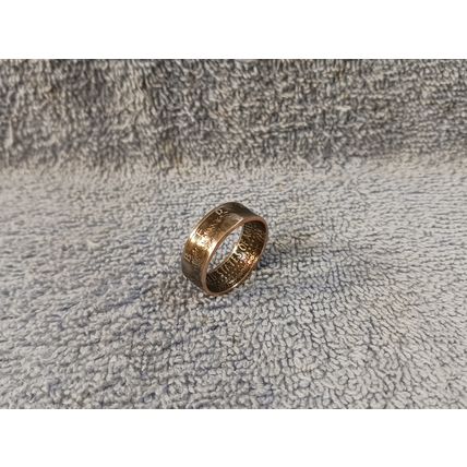 1978 Kennedy Half Dollars size 9 1/2 coin ring Handmade mixed metals (A)