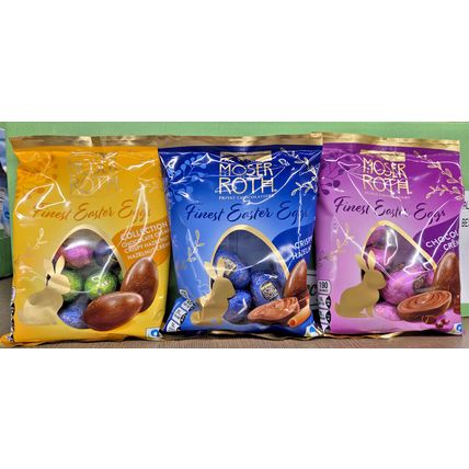 Moser Roth Finest Easter Eggs Collection, Crispy Hazelnut, Creme 5.3oz (3 Bags)