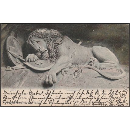 Löwendenkmal, Luzern, 1903 - Goetz AK