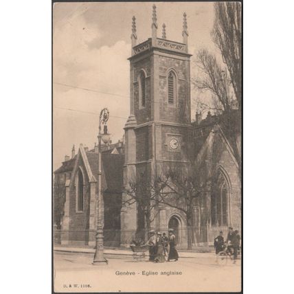 Église Anglais, Genève, 1910 - Druz & Warnery CPA DW1106