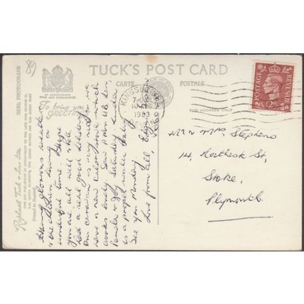 Challaborough Bay, Devon, 1953 - Tuck's RP Postcard
