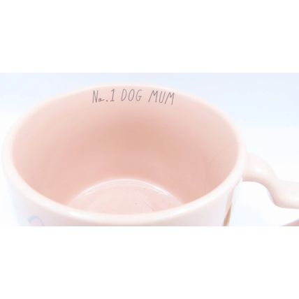 Cartoon Dogs Mug Ceramic Pink Background 8 CM Gift Dishwasher & Microwave Safe