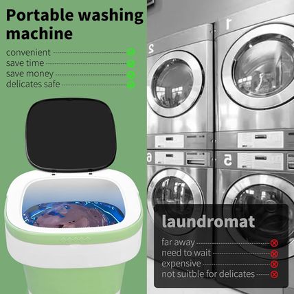 Portable Washing Machine, Mini 15L Foldable Washer and Dryer with 3 Modes Deep C