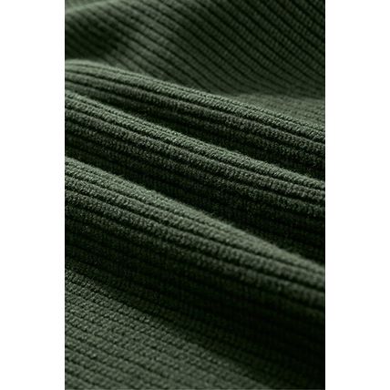 Jungle Green Lantern Sleeve V Neck Knot Back Sweater